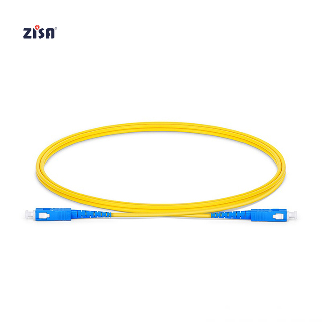 Fiber Patch Cable 1 Fiber SC UPC Simplex to SC UPC Simplex Single Mode (OS2) Riser (OFNR) 2.0mm Tight-Buffered Yellow Patch Cord