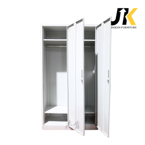 Armario de Acero de Diseño Moderno con 2 Puertas, Armario de Almacenamiento Vertical de Acero con Cerradura, Armario Doble de Metal Resistente Independiente - Product Image 5