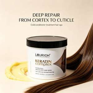 Mascarilla Capilar de Queratina y Aceite de Argán LOURICH, Reparación Profunda para Cabello Decolorado, Teñido y Enfermado, Venta al por Mayor para Salones de Belleza, Marca Privada - Product Image 2