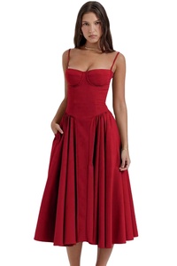 Robe élégante sans bretelles, style camisole, cintrée à la taille, tendance pour femmes - Product Image 6