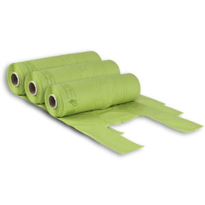 3 borse per la spesa biodegradabili compostabili ecologiche 30 + 20x60cm capacità 1kg circa 165 sacchetti verdi resistenti EN13432 3 - Product Image 1