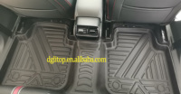 Tapis de sol de voiture 3D TPE antidérapants de haute qualité, ensemble complet, tapis de coffre pour Skoda Kodiaq (7 places) 2017-2025, tapis de coffre double couche