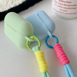 Funda de Silicona para Auriculares, Colorida y Moderna, con Correa Trenzada de Diseño, para Airpods Pro 2 3 - Product Image 2