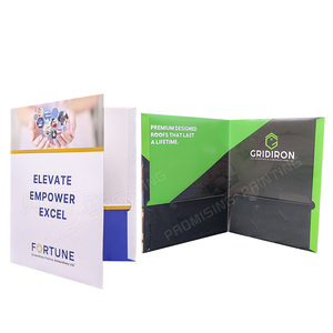Vente en gros de dossiers de présentation professionnels en carton blanc 9x12 pouces 300 g/m², écologiques, recyclés, avec pochettes personnalisées, finition mate/brillante - Product Image 5