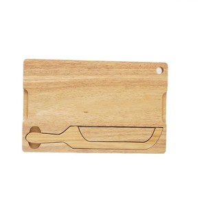 Juego de tablas de cortar de madera rectangulares multifuncionales para uso doméstico en la cocina - Product Image 5