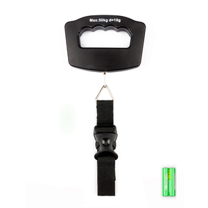 Balanza electrónica portátil de 110lb de doble unidad, construcción de acero, pantalla LED retroiluminada, LCD ABS de grado militar para control de equipaje OEM - Product Image 1