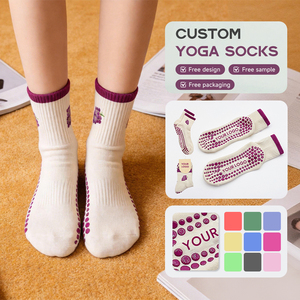 Cute Pilates Grip <strong>Socks</strong> <strong>Wholesale</strong> Customised Sports Fitness <strong>Socks</strong> Long Tube Pilates Yoga <strong>Socks</strong> Anti slip - Product Image 1