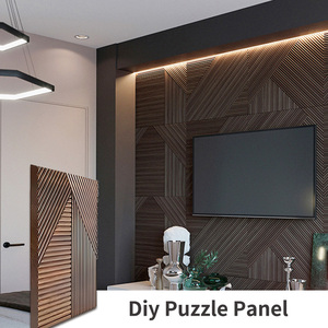 Panneaux muraux à lattes en <span class=keywords><strong>bois</strong></span> massif Panneau latéral en briques Style industriel Revêtement mural de bâtiment modulaire léger et imperméable pour le bureau - Product Image 6