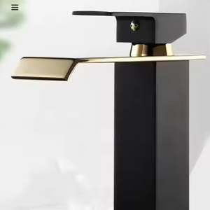 Moderner SUS 304 Edelstahl Wasserfall-Badezimmerhahn Einhand-Waschtischmischer Deckenmontierter Warm- und Kaltwasserhahn - Product Image 2