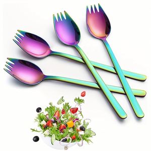 Vente en gros de fourchettes et cuillères à salade en acier inoxydable de style coréen, fourchettes à salade en métal, fourchettes à pâtes, cuillères à dîner pour mariages et restaurants - Product Image 1