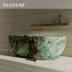 Tostone Liste des achats des personnes les mieux dotées : Mobilier de salle de bain <span class=keywords><strong>en</strong></span> marbre vert du Brésil, véritable luxe, gravé CNC, pour projets - Product Image 3
