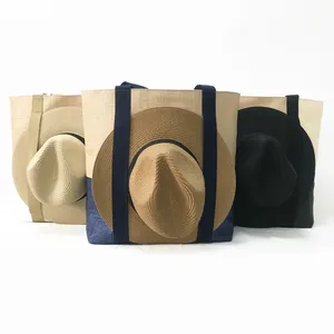 Wholesale straw Women Handbags Fashion Tote Beach Bag Ladies Shoulder Bag with hat