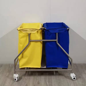 Carro de Acero Inoxidable de Tres Niveles para Residuos Hospitalarios, para Cuidado Matutino y Limpieza de Ropa de Cama en Salas de Hospitalización - Product Image 3