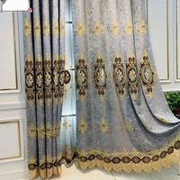 Vente en gros de rideau de séparation pour salon rideau de voilage turc rideaux pour salon cortinas para sala rideau de fenêtre brodé