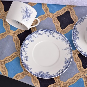 New British Minimalist Lily of the Valley Patterned Porcelain Cups and Plates for Afternoon <b>Tea</b> - Product Image 4