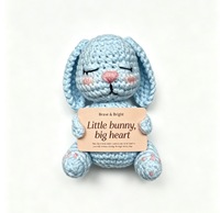 Peluche Lapin au Crochet Kawaii, Poupées Animaux au Crochet Positives, Cadeaux d'Appréciation pour Enseignants, Cadeaux de Rentrée Scolaire, Cadeaux pour Grande Sœur