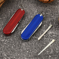 Couteau suisse miniature personnalisé avec logo, porte-clés, 5 en 1, multi-outils léger, couteau pliant, ensemble pour cadeau promotionnel