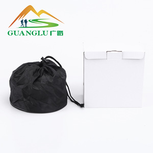 Guanglu Portable Camping Cookware Set 1-2L <b>Nonstick</b> Outdoor Cooking <b>Pot</b> With Lid Orange Color - Product Image 3