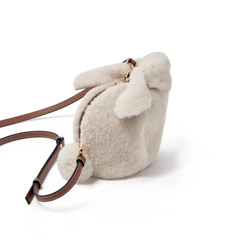 ARUBBIT Marque Lapin Forme Designer Véritable Vache Daim Sacs En Cuir Femmes Véritable Sued Sac À Bandoulière En Cuir