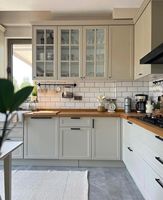 Meubles de cuisine modulaires modernes en bois massif et contreplaqué, écologiques, personnalisables, avec finition verre stratifié/MDF, vente en gros
