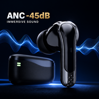 Audífonos Intrauditivos para Juegos P-M6 2.4G con Latencia Cero, Cancelación de Ruido ANC -45dB, V5.4, Micrófono Dual ENC, LED, Batería de Larga Duración