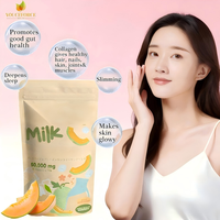 Poudre de beauté naturelle aux saveurs de fruits 180g : Fraise, Cantaloup, Matcha – Éclat de la peau, Bien-être immunitaire, Digestion, Produits de beauté