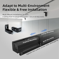 Écran de projection motorisé SCREEN PRO Anti Laser Speckle 3C gris, écran 3D Ultra HD ALR, montage mural/plafond, tensionnement par languettes