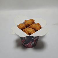 Boîte alimentaire jetable personnalisable à fond rond pour snacks, frites, nouilles et barbecue