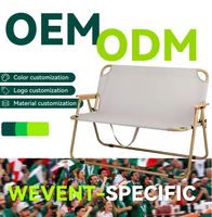 Chaise de camping double spacieuse avec cadre en acier haute teneur en carbone et tissu Oxford, siège pliant portable pour extérieur, plage et patio