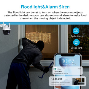 Mạng wifi không dây 4K HD màn hình thông minh <span class=keywords><strong>Camera</strong></span> giám sát vòm PTZ với giọng nói hai chiều - Product Image 6