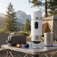 Machine à expresso portable 20 bars, cafetière à capsules, rechargeable par USB, mini-cafetière pour les voyages, l'extérieur et le bureau