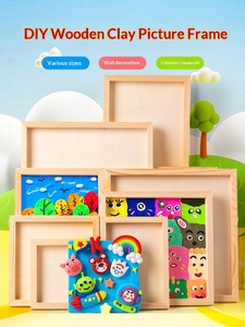 Customized Eco-Friendly Lightweight Unfinished DIY Handmade Clay Frame Craft Educational Toy