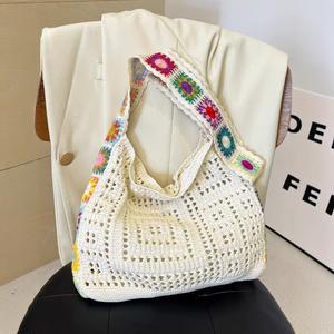 <span class=keywords><strong>Bolso</strong></span> de Playa de Verano Tejido a <span class=keywords><strong>Crochet</strong></span>, al por Mayor y al Detal, Estético, Ligero, Duradero, para Fiestas, Compras, Citas, Estilo <span class=keywords><strong>Hippie</strong></span> - Product Image 1