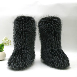 <span class=keywords><strong>Bottes</strong></span> d'hiver élégantes et confortables pour femmes, <span class=keywords><strong>bottes</strong></span> de neige de luxe en polyester doublées de fourrure, semelle épaisse antidérapante, bottines mi-mollet, couleurs unies - Product Image 6
