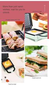 New Design Nonstick Ceramic Coating Zhejiang Green <b>Waffle</b> and Sandwich <b>Maker</b> Toaster Electric Grill Household Use - Product Image 6