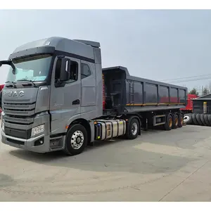 Manufacturer New brand utility multi axle 38CBM 60 tons dump heavy duty transport rear dump tipper semi truck trailer