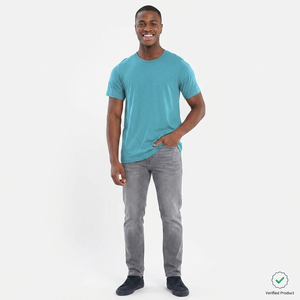 Camisetas de Algodón 100% con Cuello Redondo y Manga Corta, Personalizables con Estampado, Transpirables, para Hombre, Venta al por Mayor, Corte Regular Informal, Antiarrugas, de Secado Rápido - Product Image 1