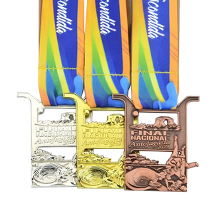 FELIZ REGALO Fábrica Personalizada Aleación de Zinc Oro Plata Medalla Correr Moderno Taekwondo Bádminton Rompecabezas Trofeos Medallas Cruz <span class=keywords><strong>Anime</strong></span> - Product Image 5