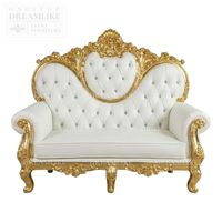 Trône royal moderne doré de luxe en bois, mobilier de maison pour hôtel, appartement, salon et réceptions
