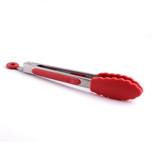 12 "Acero inoxidable Bloqueo Ensalada <span class=keywords><strong>Cocina</strong></span> Comida Pinzas Tradicional China Silicona Barbacoa Café <span class=keywords><strong>Restaurante</strong></span> Utensilio <span class=keywords><strong>de</strong></span> <span class=keywords><strong>cocina</strong></span> - Product Image 1