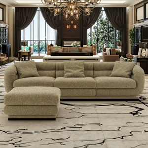 أريكة فاخرة بثلاثة مقاعد بتصميم عصري مع قماش مريح ووسائد مقاعد وظهر قابلة للإزالة لغرفة المعيشة - Product Image 1