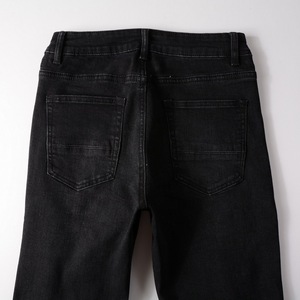 กางเกงยีนส์สไตล์อเมริกันขาดๆ เซอร์ๆ ทันสมัย สำหรับผู้ชาย ทรงเข้ารูป ยืดหยุ่นได้ พร้อมส่ง - Product Image 5