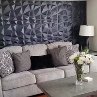Panneaux muraux 3D en PVC noir texturé, lavables, décoratifs, pour la maison, le bureau, l'entrepôt, la décoration murale intérieure et le plafond