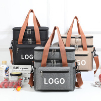 IDEA GIFT Best Seller Sac isotherme double couche, sac isotherme portable, grande capacité, sac à lunch isotherme avec logo