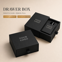 Boîte à tiroir rigide noire personnalisée - Étui coulissant de luxe avec insert sur mesure, finition mate, OEM/ODM, faible MOQ
