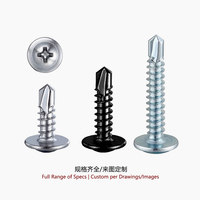 Vis autoperceuse à tête cylindrique noire DIN7504 Phillips en acier au carbone pour tôles de toiture en acier, approvisionnement en gros Yunnan Kunming