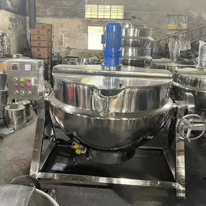 200L stainless steel electric tilting jacketed kettle with agitator