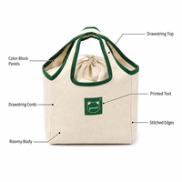 Sac de rangement en toile robuste grande capacité avec cordon de serrage, anti-poussière et multifonctionnel pour voyage et organisation domestique – Offre Spéciale