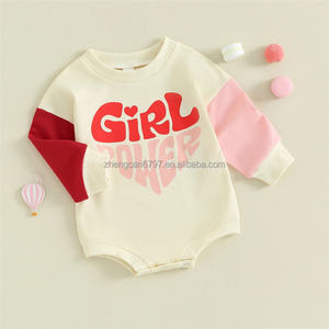 Wholesale Baby Boutique Rompers Kids Colorful Jumpsuits Girl <strong>Teen</strong> Letter Printed Casual Long Sleeved Color Matching <strong>for</strong> <strong>Onesie</strong> - Product Image 4