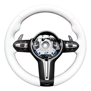 Volante Deportivo Personalizado de Cuero Blanco M Sports para <span class=keywords><strong>BMW</strong></span> F10 F20 F30 F34 E60 E90 E92 F15 F32 E82 340i - Product Image 4